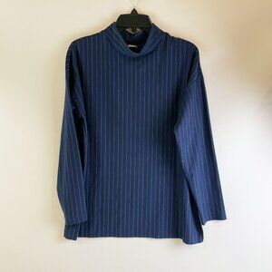 NWOT Chico's Top Knit Blue Pinstripe Chico's 1 (M)